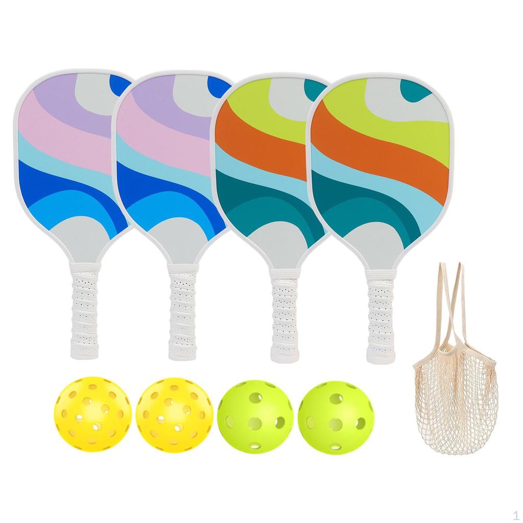 Pickleball Rackets Set, Training Professional Carry Bag with 4 Balls, Racquets for