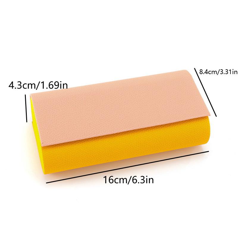 Portable Eyeglasses Protective Case Magnetic Buckle Flocking Inside Eyeglasses Sleeve Large Capacity Anti-Pressure