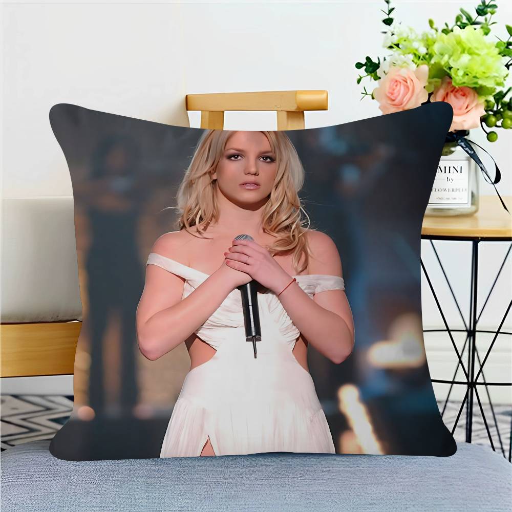 Singer B-Britney-Spears Personalized Picture Text Home Decorative Pillows Household Gifts 45x45cm