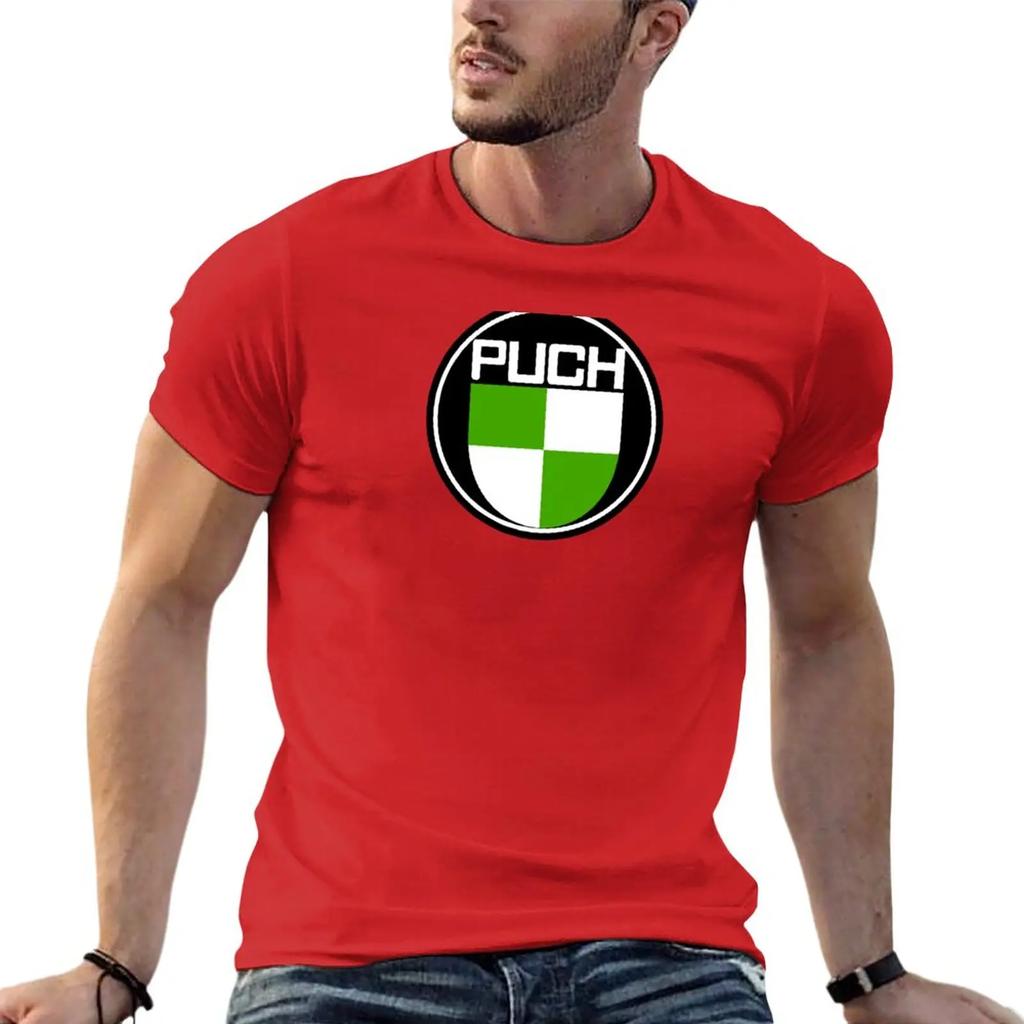New Fashion Heavyweight Hot Sale Vintage Summer Round Collar Streetwea Puch Motorcycles T-Shirt Vintage Clothes T Shirt for Men
