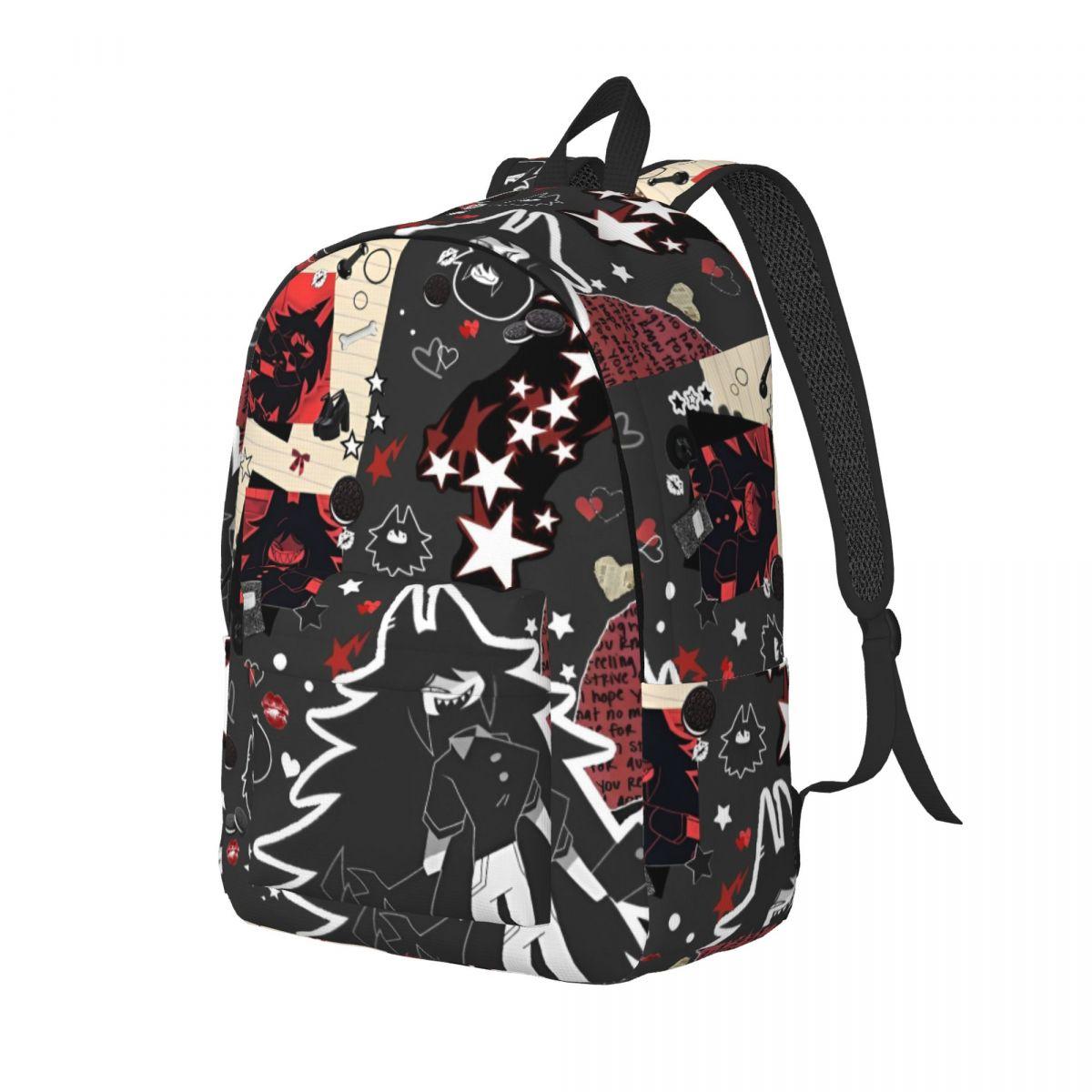 

Cartoon Anime Miss Circle Backpack Outdoor High School Work Fundamental Paper Education Daypack for Men Women Laptop Canvas Bags S