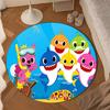 Cartoon Shark Dance Party Round Rug for Livingroom,Bedroom, Palyroom, Chair Rug, Area rug, Circle Carpet, Large Size Fan Christmas gift