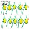 Keychain with Blessing Tag Crocheted Corn for Backpacks, Handmade Keyring Bell Plush & Tag, Simulated Vegetable Bag Charm Pendant Healing Key Ring