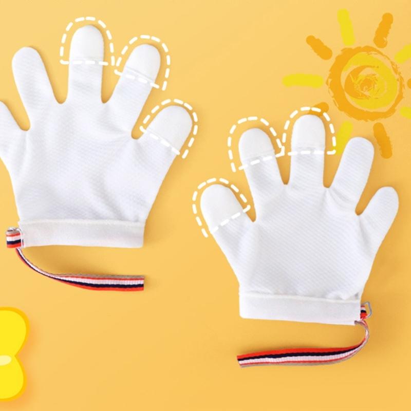 Baby Bijtbestendige Handschoenen Voorkomen Handkauwen Beschermend Ademend Ontwerp Comfort voor Pasgeborenen Peuter
