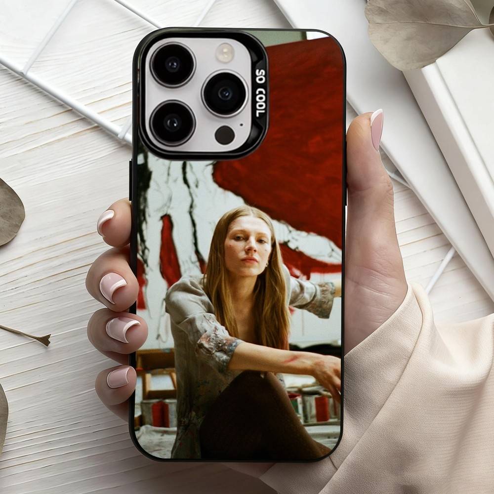 E-Euphoria A-American TV S-series Phone Case For iPhone17,16,15,14,13,12,11 Plus,Pro Max Black Candy Silver Plated Cover