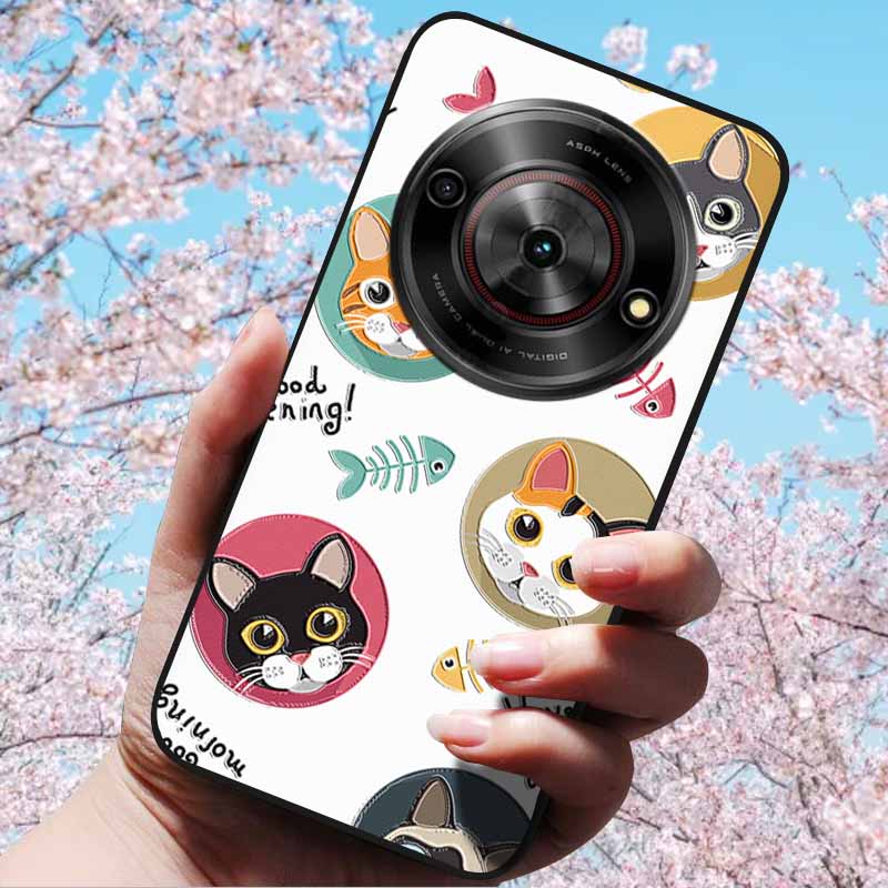 For ZTE Blade A75 5G 6.6" Cases 3D Relief Flower Soft Silicone Luxury Cover for ZTE Blade A75 5G 3D Phone Cases ZTE Blade Z2357N