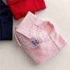 Pet Plain Polo Shirt With Embroidery Vest Set, Spring And Summer