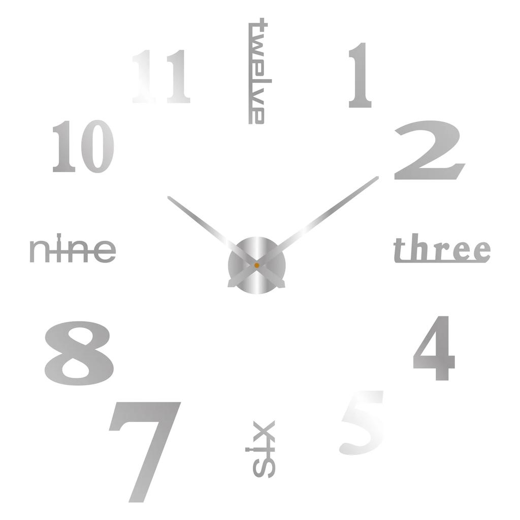 Kreative rahmenlose DIY Wanduhr Wandtattoo Home Stille Uhr Wohnzimmer Büro Wanddekoration