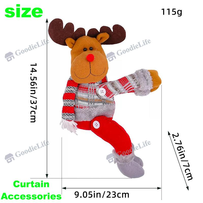 

Festive Window Decorations Christmas Cartoon Doll Curtain Hooks Home Holiday Gift Ideas 1 PC