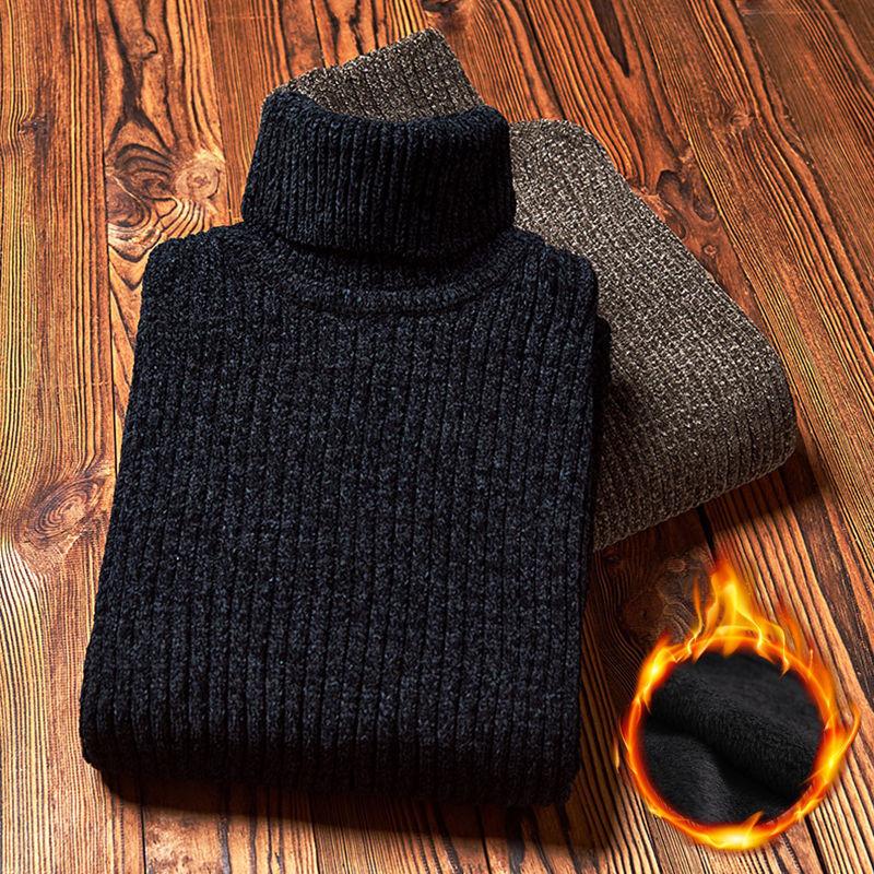 

Мужская ретро-водолазка, утолщенный свитер, вязаный пуловер, топы больших размеров XXXL