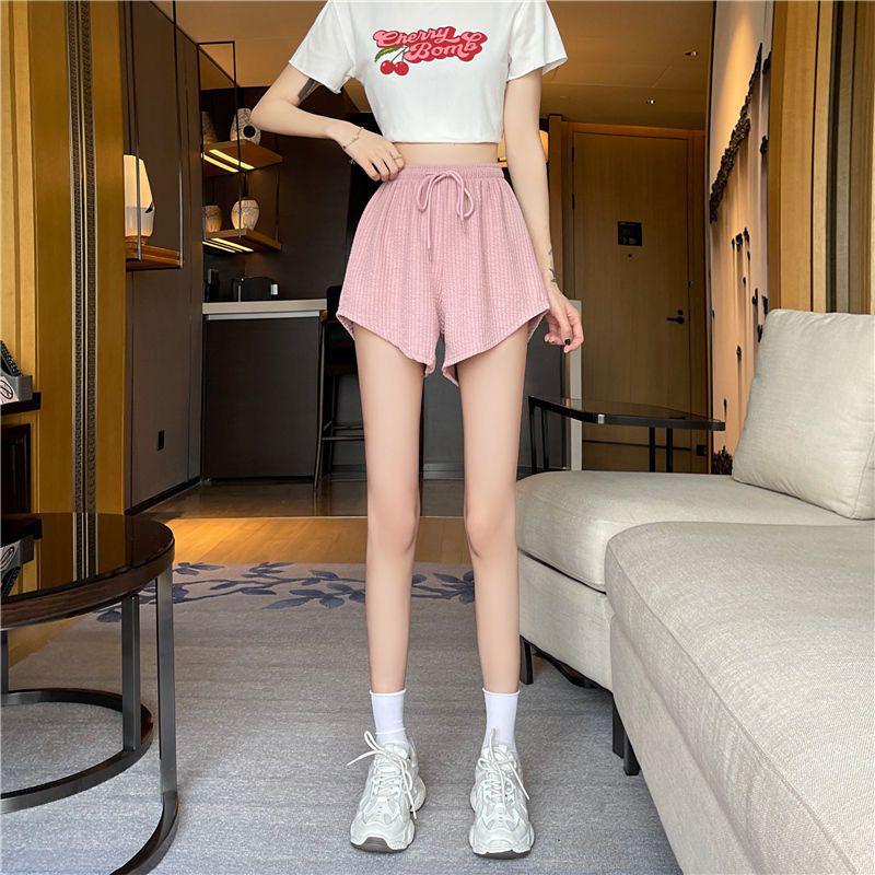 Women's Wide-Leg High-Waisted Casual Shorts - Korean Style, Loose, Thin, Summer Cool, and Sporty Hot Pants