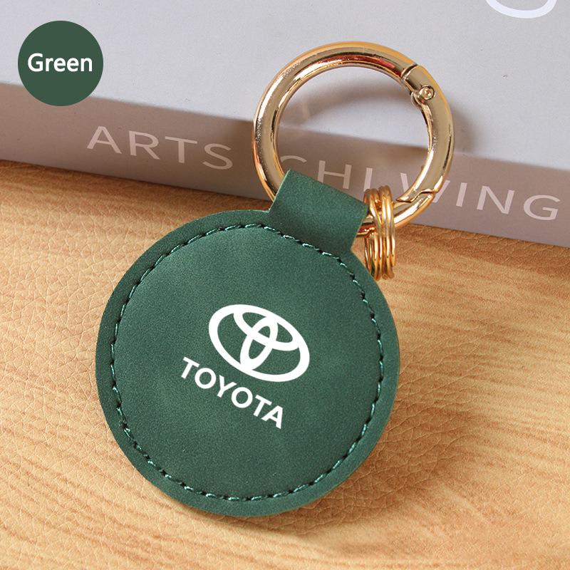 

PU Leather Car Key Chain Ring Gifts For Toyota Corolla Camry RAV4 Yaris Vios Hilux Prius CHR Auto Styling Keyring Accessoroes зелений