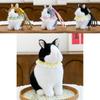Cute Rabbit Plush Toy With Lace Scarf Decoration For Office Desk Decoration