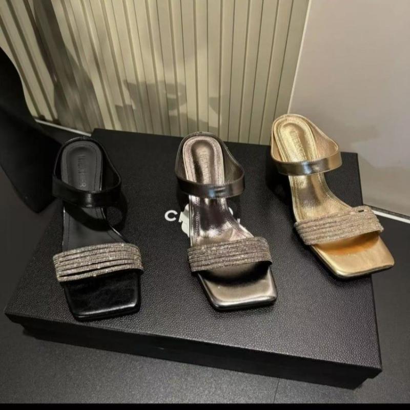 New Wedge Shoes Ladies' Slippers Luxury Slides Platform Women Heels Low Designer Soft Silver High Rome Fashion Concise Fabric