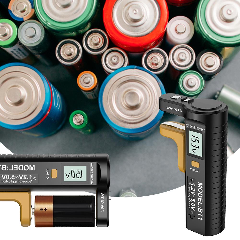 Digital Battery Tester Battery Capacity Tester Volt Checker Battery Capacity Check Detector AA/AAA/C/D Button Cell Measurement