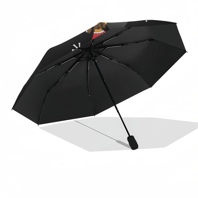 1pc Christmas Tree with Dachshunds Umbrella with Plastic Handle,Suitable for All Seasons Home Travel Outdoor UmbrellaDD328