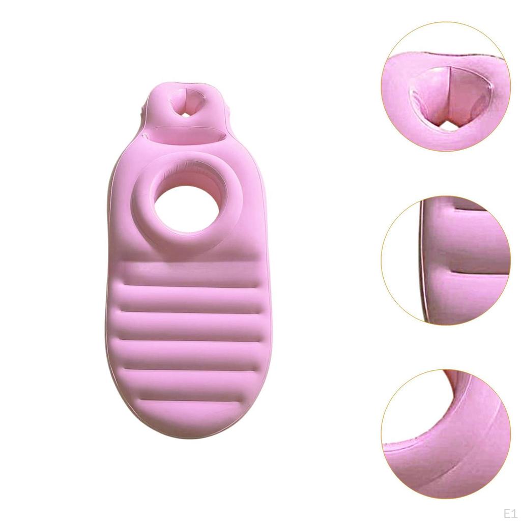 Inflatable Pregnancy Pillow Convenient Gift with Belly Hole Maternity Pink