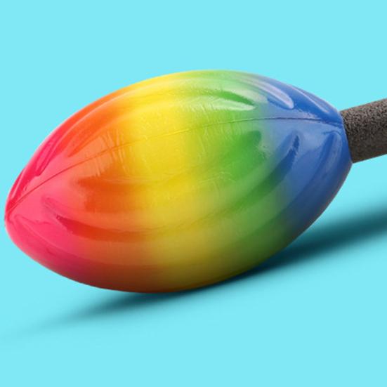 Sport Rocket Toy Portable Rainbow Color High Elasticity Flying Rocket Throwing Football for Kids