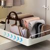 Pull Out Cabinet Organizer Fixed with Adhesive Nano Film Punch-free Heavy Duty Slide Pantry Shelves Sliding Drawer Shelf for Kitchen Living Room