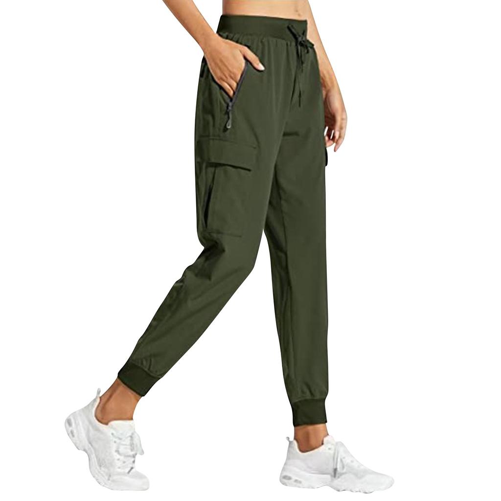 Women's Solid Color Workwear Slow Running Quick Drying Hiking Pants Sports Casual Pants