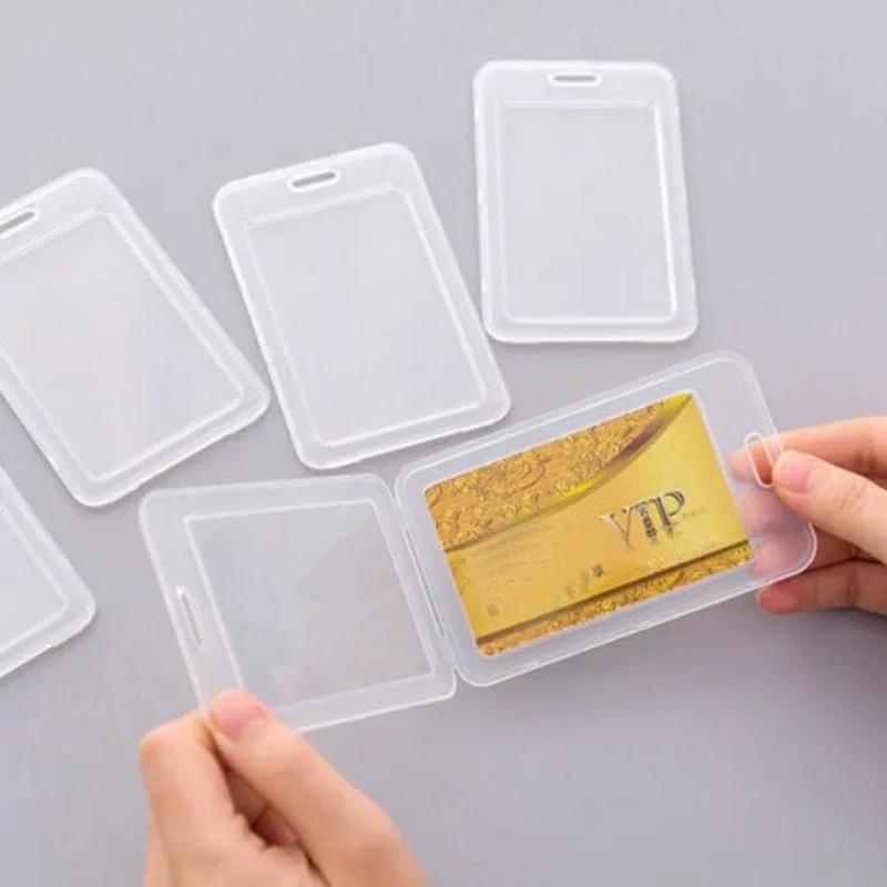 Retractable Clear Waterproof Card Cover Business Credit Cards Bank ID Card Sleeve Protect Holder Case for Student Women Men