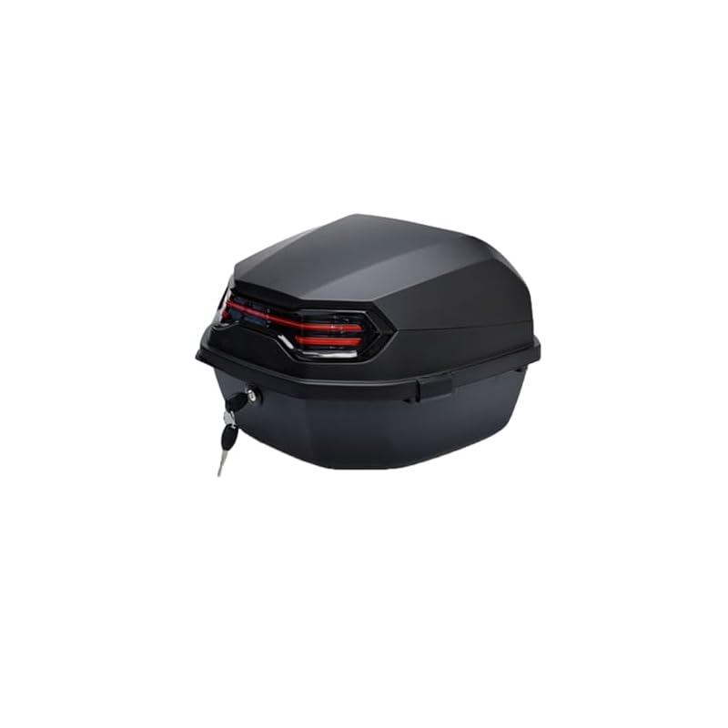 Motorcycle Rear Box 44L Top Case Motorcycle Box Motorcycle Box Detachable Large Capacity Scooter Full Face Helmet Storage Black 2 Black 2