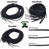 Black Classic Round Shoelaces Durable Polyester Solid Shoe Laces Boot Laces for Shoes Sneaker Shoelace
