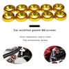 10pcs For M6 JDM Car Bumper Engine Concave Screws Modified Hex Fasteners Fender Washer Auto Part Accessories