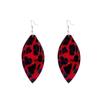 Women Fashion Leopard Print Leather Drop Earrings Caramel Cheetah Dangle Teardrop Fashion Earring Jewelry Accessories for Women