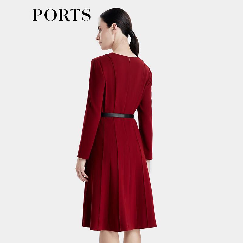 PORTS Women's 3D Pleated V-neck Midi Dress