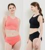 Beijigelleu Cover-Up Longline Rash Guard Inner Bra Top + High-Waisted Panties Set Bel-X226K/Bel-X226C