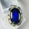 36.75 Ct Natural Multicolor Opal Pendant Certified Gemstone 925 Sterling Silver My.pds-382