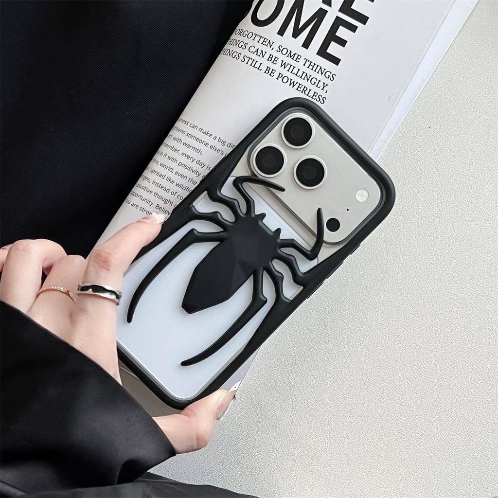 Electroplated Spider Design iPhone 14/13/12 Pro Max Anti-fall Case