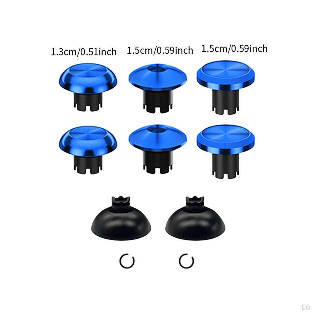 6 Peças Capas de Pegada para Polegar Substitui Controles de Joystick Coberturas de Proteção de Liga de Alumínio Anti