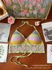 Be careful with the machine versatile vacation women's summer new suspender hollow crochet embroidery short vest women
