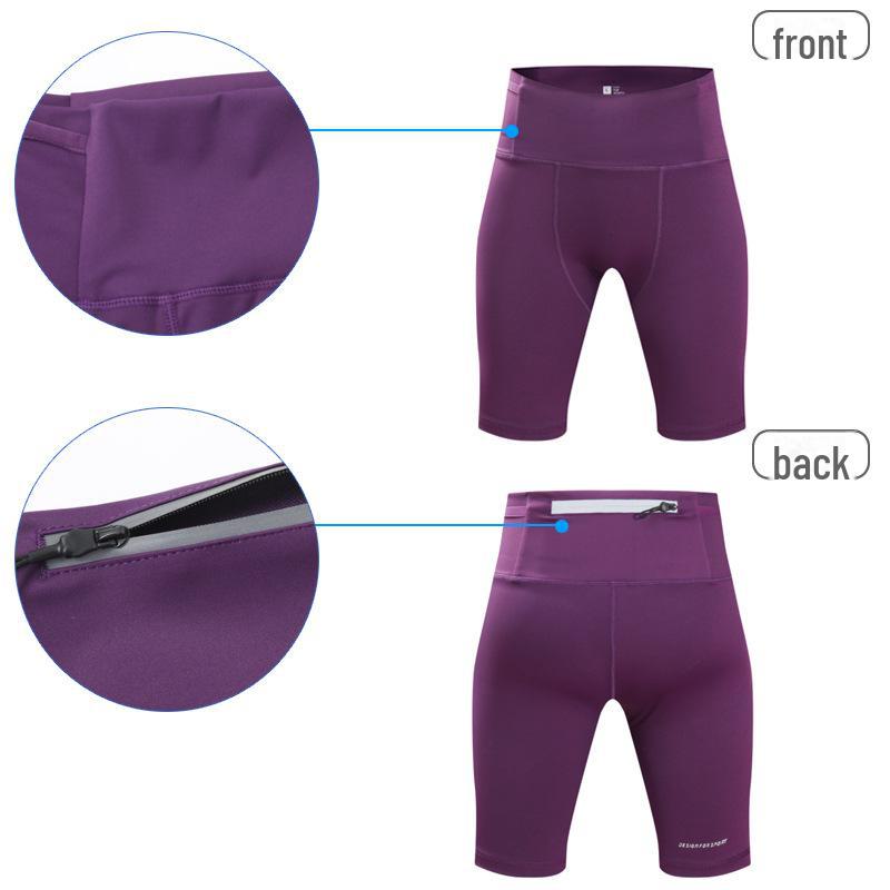 

Мужские компрессионные шорты с поясной сумкой — влагоотводящие, быстросохнущие, водонепроницаемые, для бега и марафона S фиолетовый/багровый