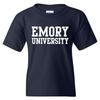 Emory Eagles Basic Block Licensed Unisex Youth T-Shirt