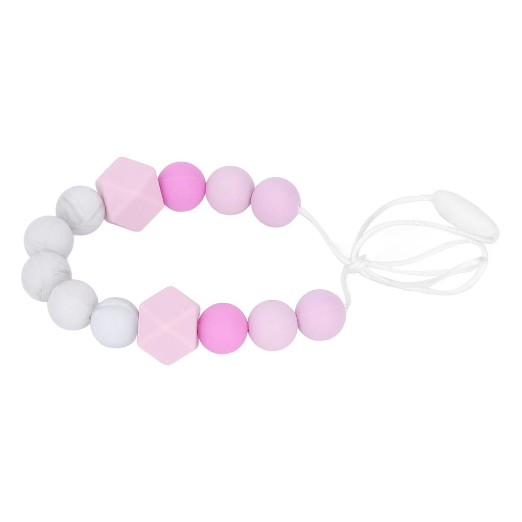Baby Zahnkette Kleinkinder Exquisite Weiche Silikon Perlen Kauspielzeug Zahnkette für Zahnfleischmassage