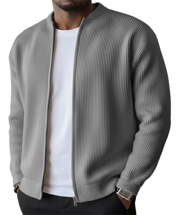 

2025 Autumn/Winter Men s Casual Corduroy Long Sleeve Jacket L сірий колір