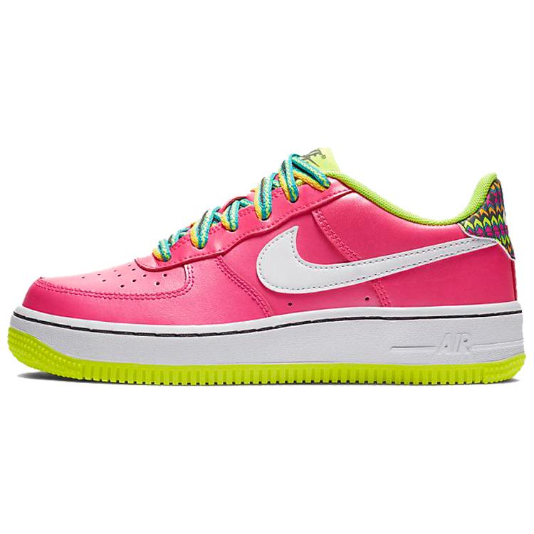 New Nike Air Force 1 Low Pink Volt Aqua GS CW5761-600