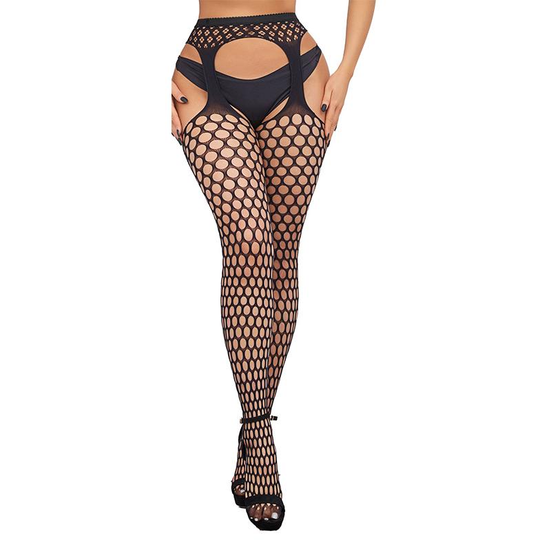 Y2K Grils Women'S Fishnet Stockings Tights High Waist Lace Suspender Pantyhose Summer Sexy Hollow Out Jk Stocking