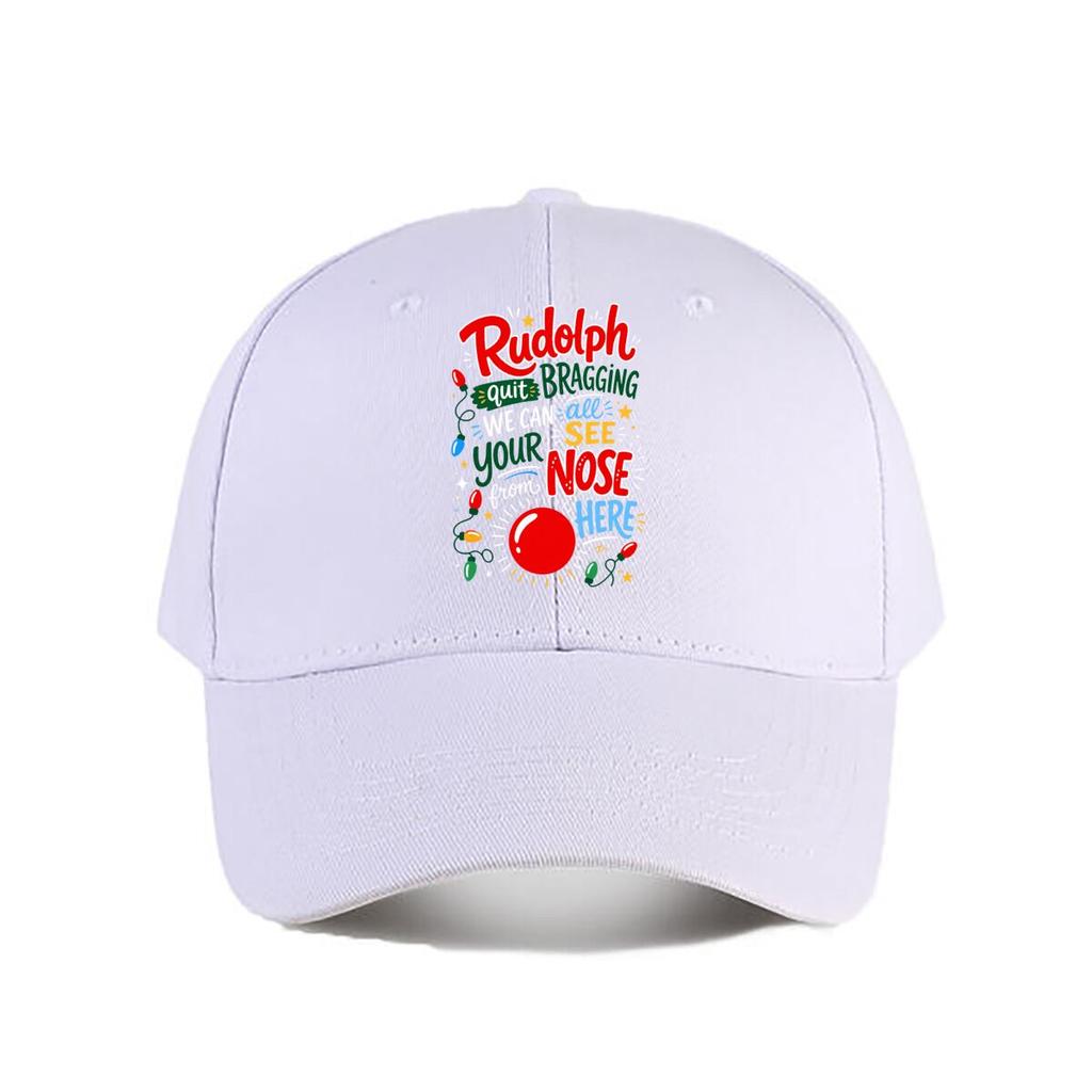 Playful Christmas Reindeer Nose Quot Baseball Cap Fashion Outdoor Sports Sunhat Unisex Snapback Cap Womens