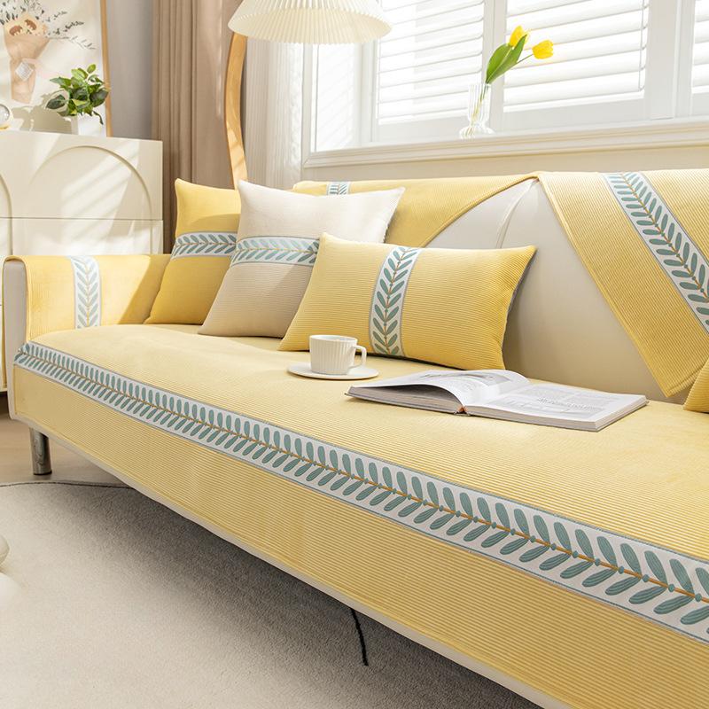 Sofakissen Vier Jahreszeiten Universal Rutschfester Sofabezug Cord Kissenbezug Handtuch Rückenlehne