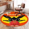 Custom Name Bing Printed Round Rug Carpet Chair Rug Area Rug Entryway Doormats,for Office Chair Living Room Bedroom Kitchen Room.
