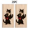 Weird and cute pattern of two black cats polyester microfiber beach towel is highly absorbent, suitable swimming beach outings