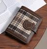 Cute Maoni Bear Wallet Autumn Checkered Short Lightweight Card Bag Fashionable Small Wallet Large Capacity for Women Card Bag