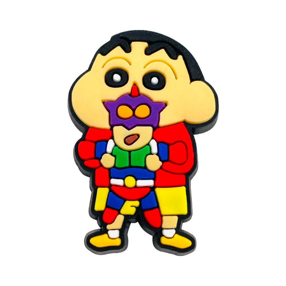 Crayon Shin-chan Croc Charms: 10 Styles, Soft Rubber PVC Shoe Accessories
