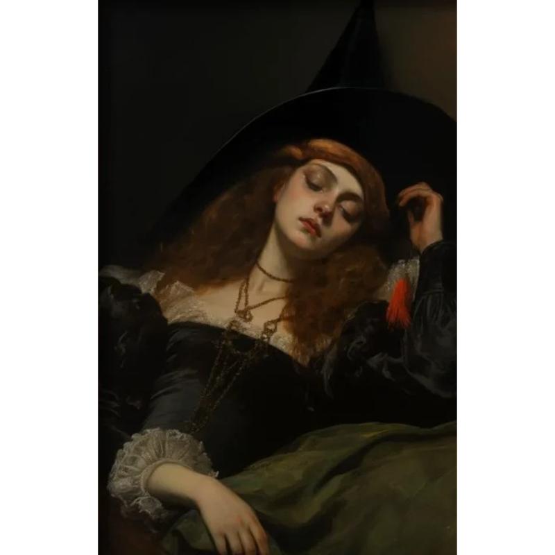 Retro Gothic Wizard Witches Portrait Poster Print Dark Magic Academy Character Canvas Painting Prints Halloween Wall Art Home Decor