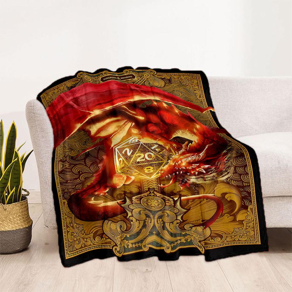 Dungeons & Dragons Blanket Ultra-Soft Great for Office Chair Couch Picnics Four Seasons Universal Modern Style Perfect Gift for Relatives and Friends