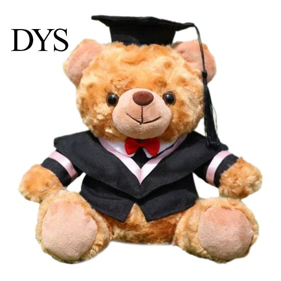 Elegant Gift Bag Stuffed Bear Personalized Graduation Gifts 2026 for Her, Cute Teddy with Embroidered Gown Award And Cap, Soft Plush Mascot